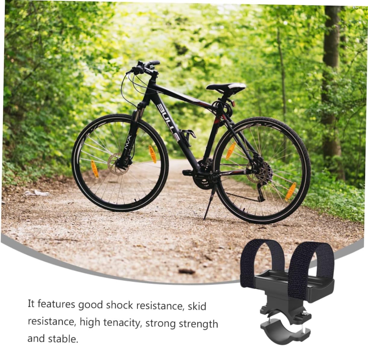 Totority 3pcs Bike Handlebar Flashlight Mount Bracket Accessory for Mountain Biking High Tenacity Holder for Headlights Cameras and More Easy to Install Black