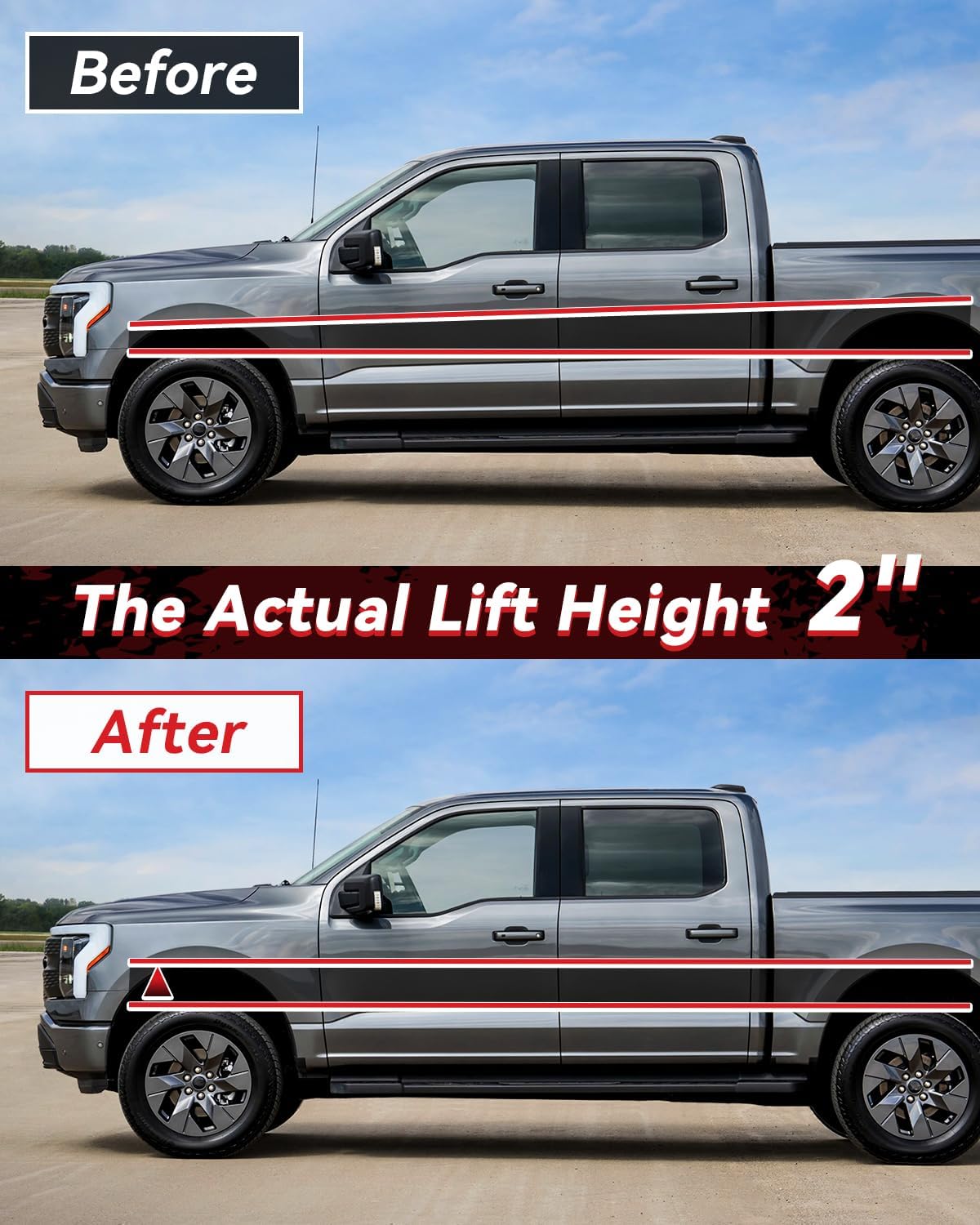 PROEZE 2" Front Leveling Lift Kits for 2004-2026 F150, 2 inch Forged Front Strut Spacers Leveling Kits Compatible with 2004-2026 F150 2WD 4WD