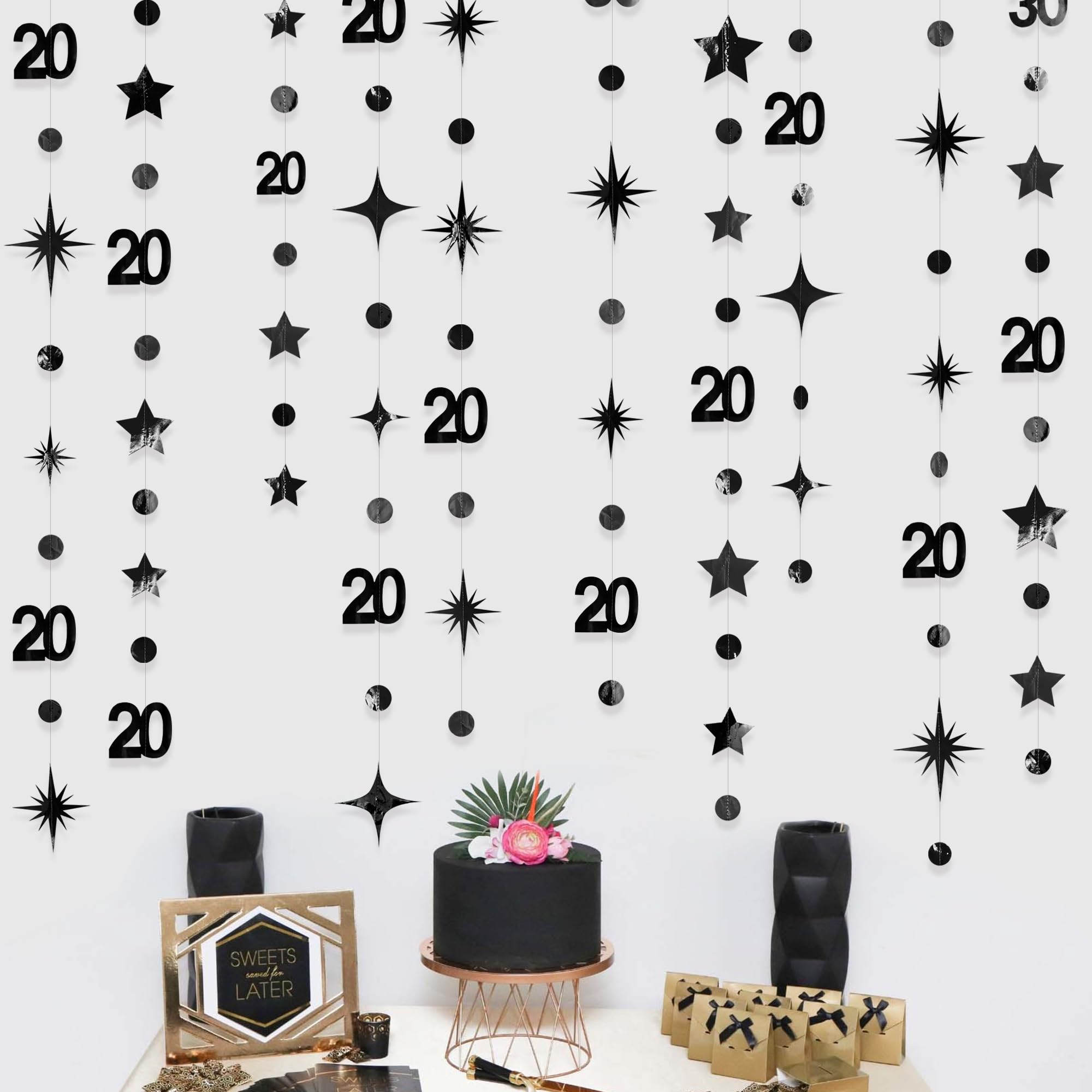 Saludos a 20 años pancarta decorativa para colgar en fiestas sorpresa de cumpleaños 1
