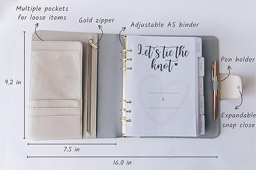 Miniatura 6 de Libro y organizador de planificación de bodas de lino (360 páginas) con caja, planificador de bodas LGBTQ+ amigable para la novia o el novio,