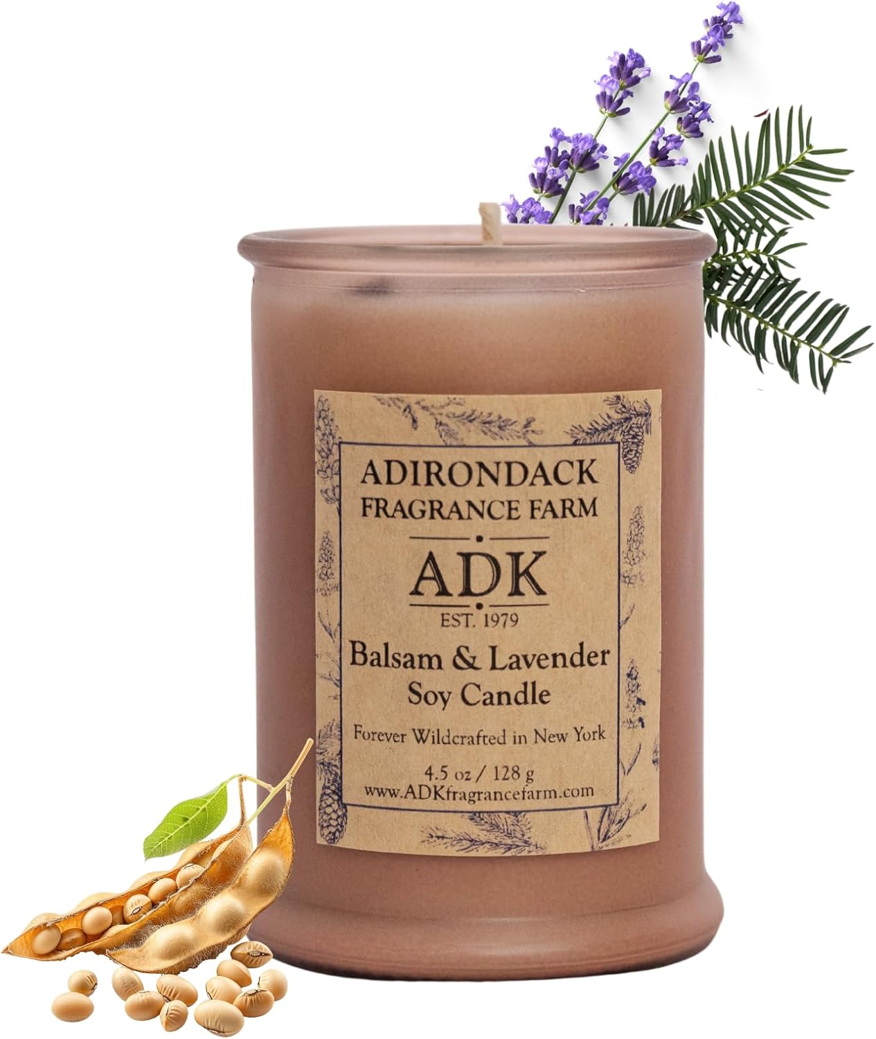 ADK Balsam & Lavender Scented Candle, 10 Oz Aromatherapy Candle, Proudly Poured in The USA, Natural Wax for Relaxation and Home Décor, for Gift, Kitchen, and Living Spaces