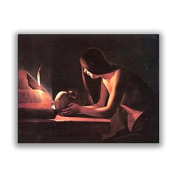 アクリル画　悔悛するマグダラのマリアの模写 悔悛するマグダラのマリア（パラティーナ美術館作品） - 最高級