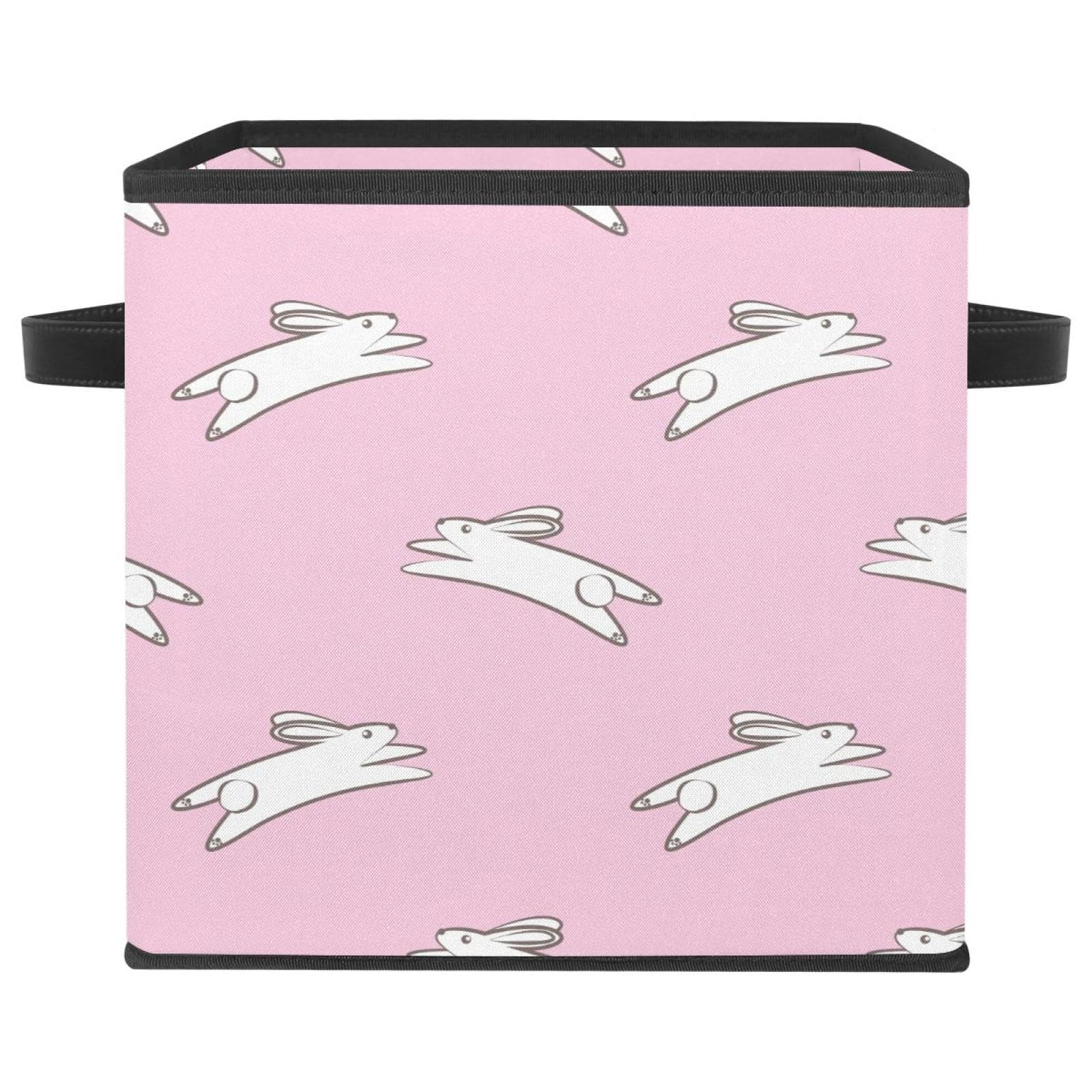 Panier de rangement en tissu avec poignées cube pliable et robuste pour placard de maison