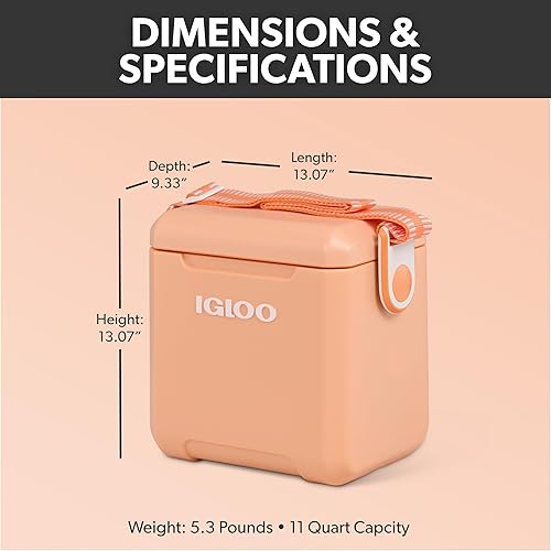Miniatura 2 de Igloo Enfriador estilo picnic con etiqueta de 11 cuartos de galón demasiado atado