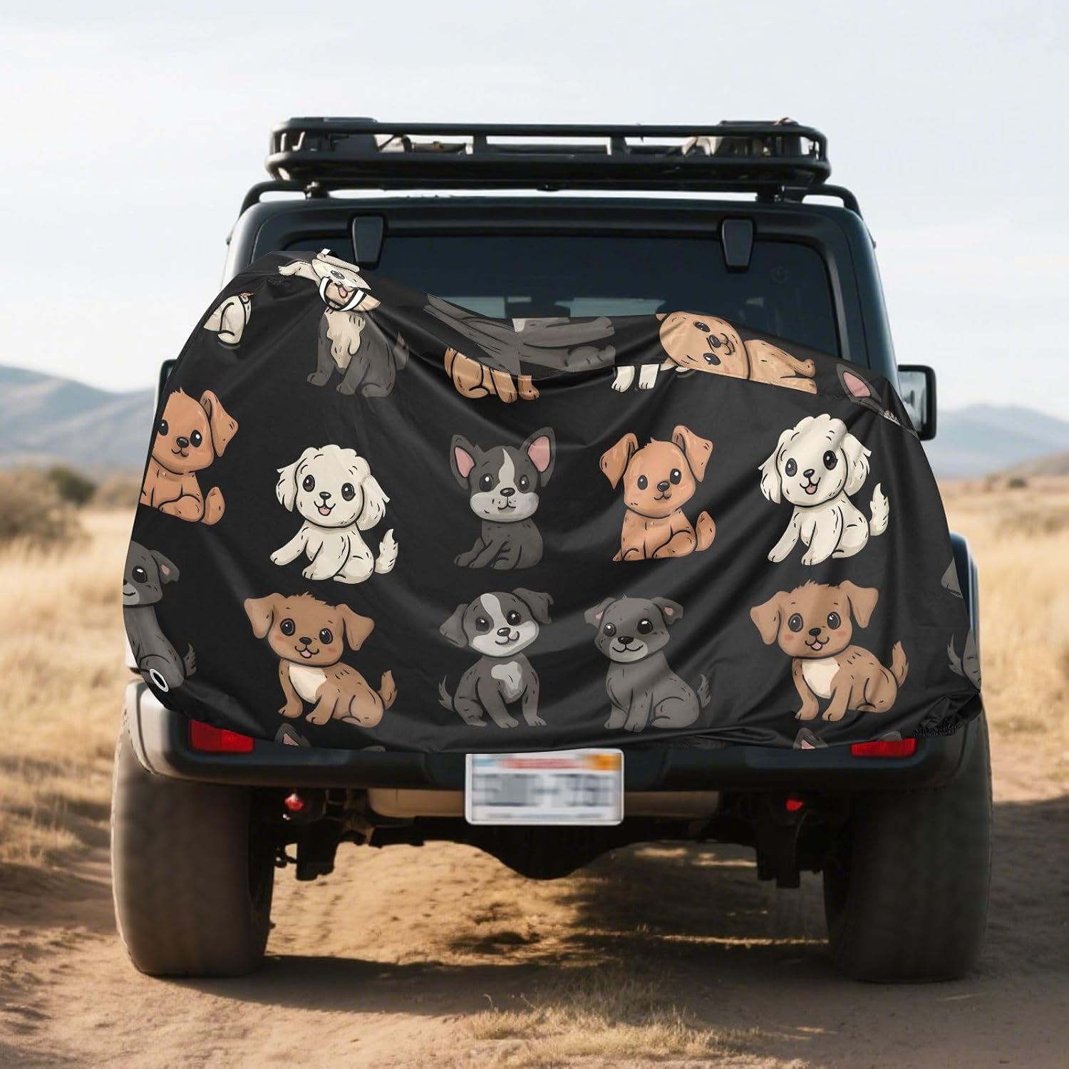 ALAZA Cute Puppy Dogs Print Bike Cover Waterproof Outdoor Ebike Bicycle Covers Tarp Protection for 1/2 Bikes, Sun UV Dust Wind Proof