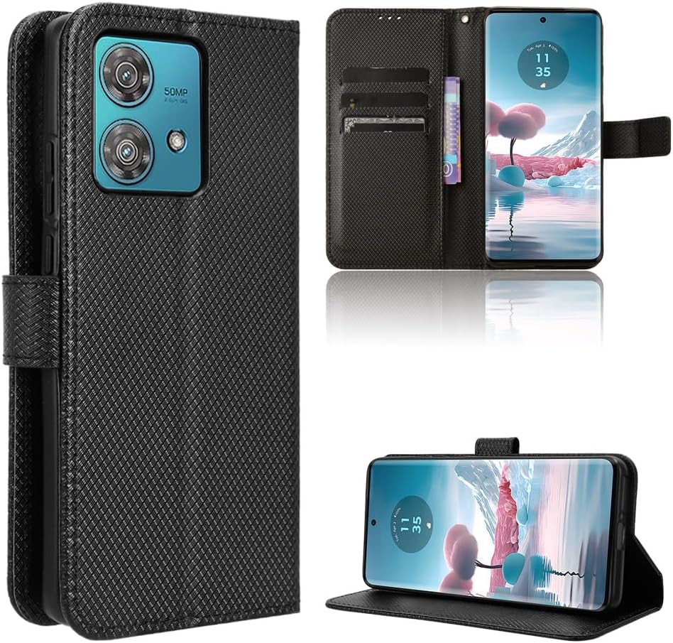 Per otorola Edge 40 Neo 5G Custodia Stapa a otivi Folio in Pelle PU Custodia Telefonica - Lupo