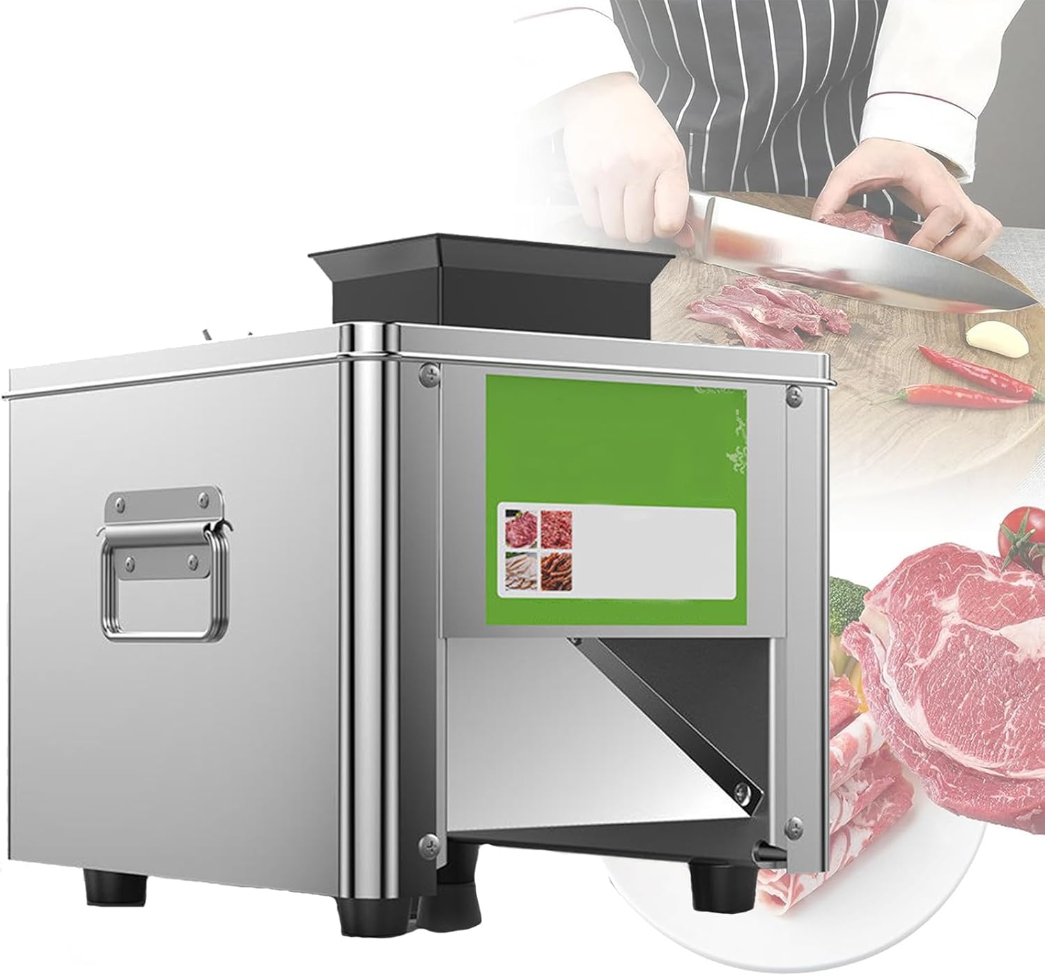 Electric Meat Slicer, Commercial Meat Slicer, Shredder, Household/Restaurant Use, 10Mm,10mm