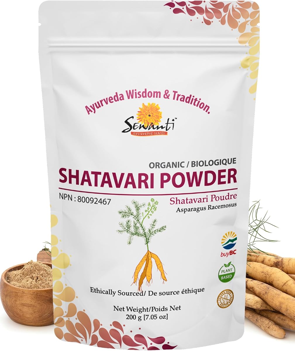 Sewanti Sewanti Ayurvedic Organic Shatavari Powder - Gluten Free Ayurvedic Herb - Natural Adaptogen for Energy & Vitality - Promotes Resilience & Overall Wellness - 200g