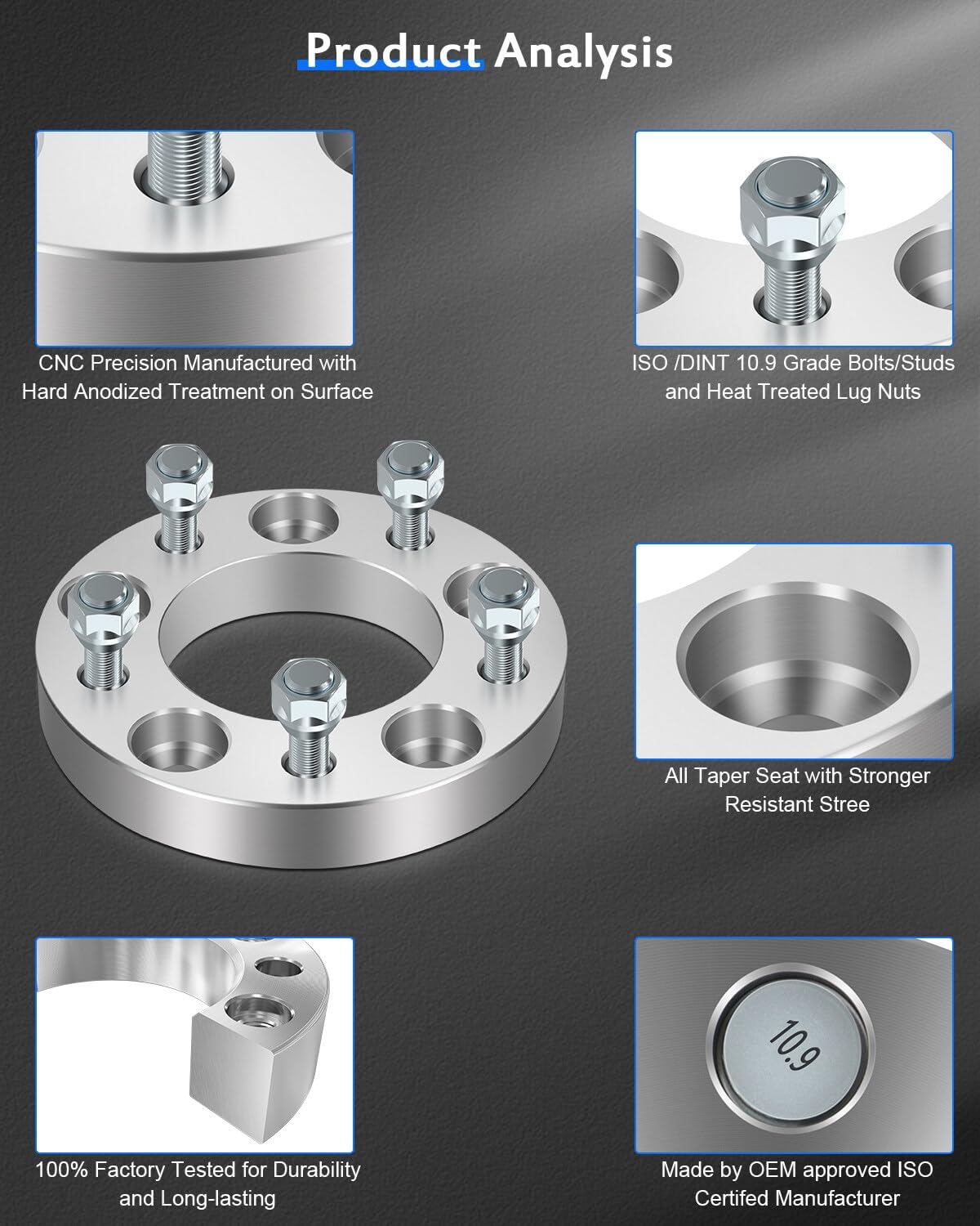 ECCPP 2PCS 5 lug 5x5 to 5x5 Wheel Spacers 1 inch 5x127mm Fit for 2006-2010 for Jeep Commander XK |2005-2010 for Jeep Grand Cherokee WK |2007-2018 for Jeep Wrangler JK/JKU