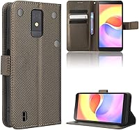 Vista 109 de Case for Honor X7a - Funda de piel sintética con tapa para Honor X7a RKY-LX2, color marrón