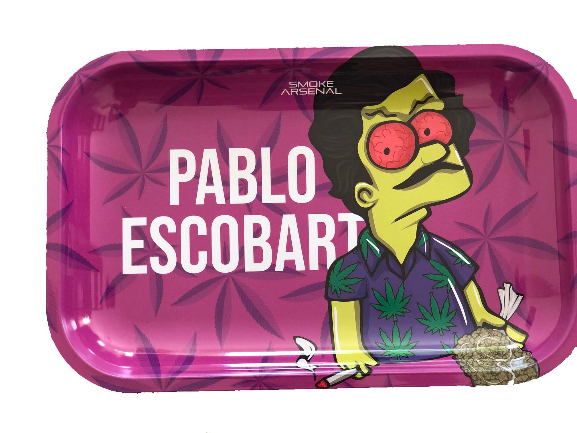 Smoke Arsenal Premium Pablo Escobart Metal Rolling Tray, 7" * 11" Size