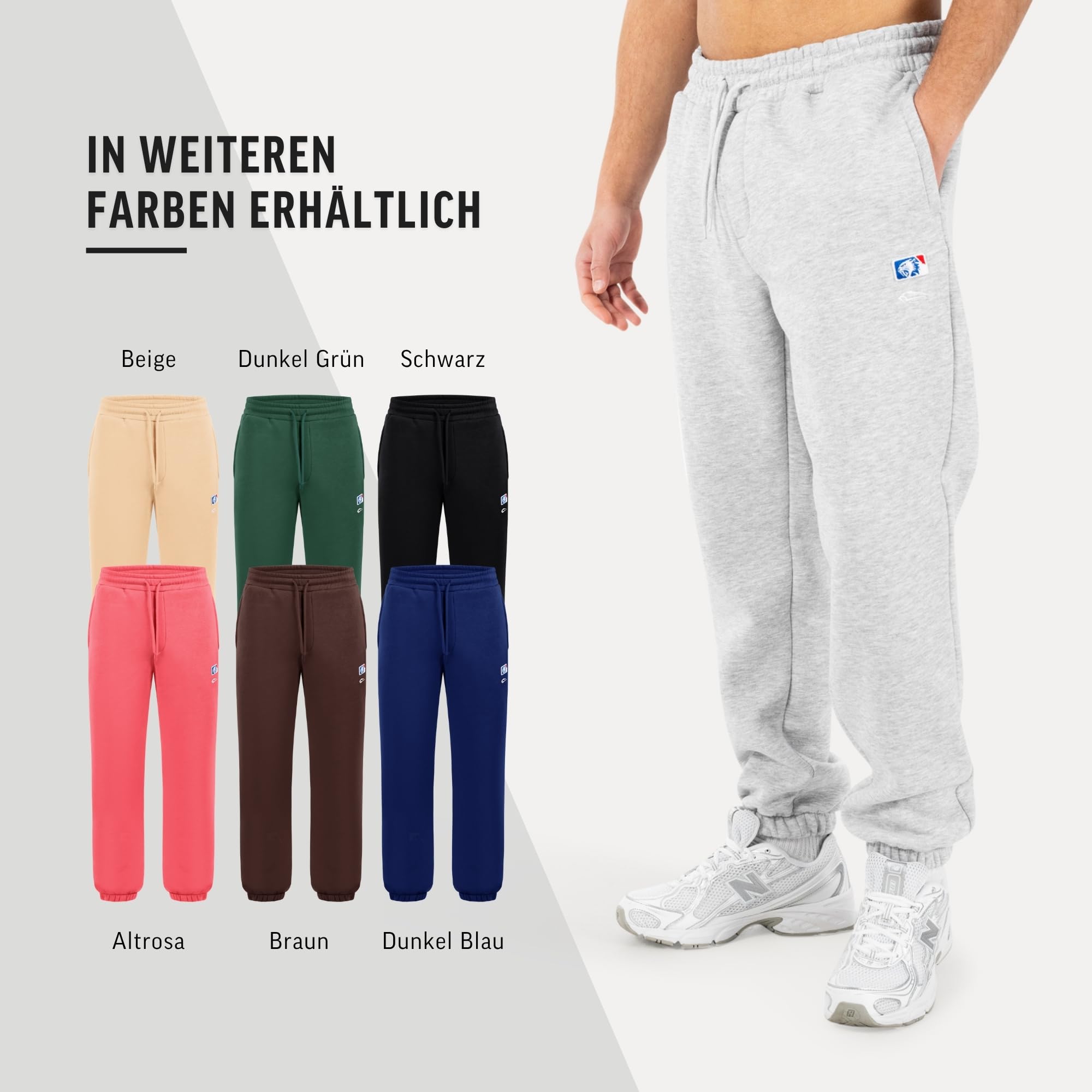 SMILODOX Jogginghose Herren Striver, Regular Fit Trainingshose mit elastischem Bund, Kordelzug, Jogger mit Seitentaschen und Bündchen, sportliches Design Freizeit Sport, Casual Fit