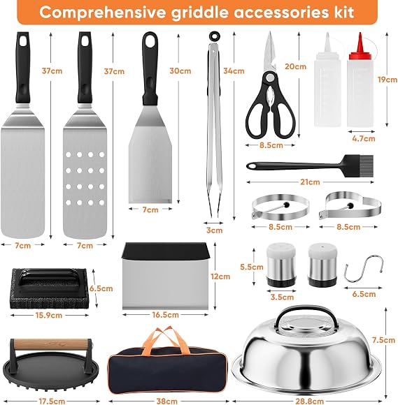 28PCS Blackstone Griddle Accessories Kit, Professional Barbecue Grill Tools