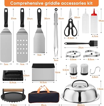28PCS Blackstone Griddle Accessories Kit, Professional Barbecue Grill Tools