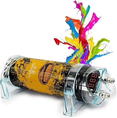 Miniatura 6 de Audiobank Condensador de 3.5 farad audio para automóvil 3500 vatios de potencia 12 V potencia digital para automóvil Pantalla de 3 dígitos y