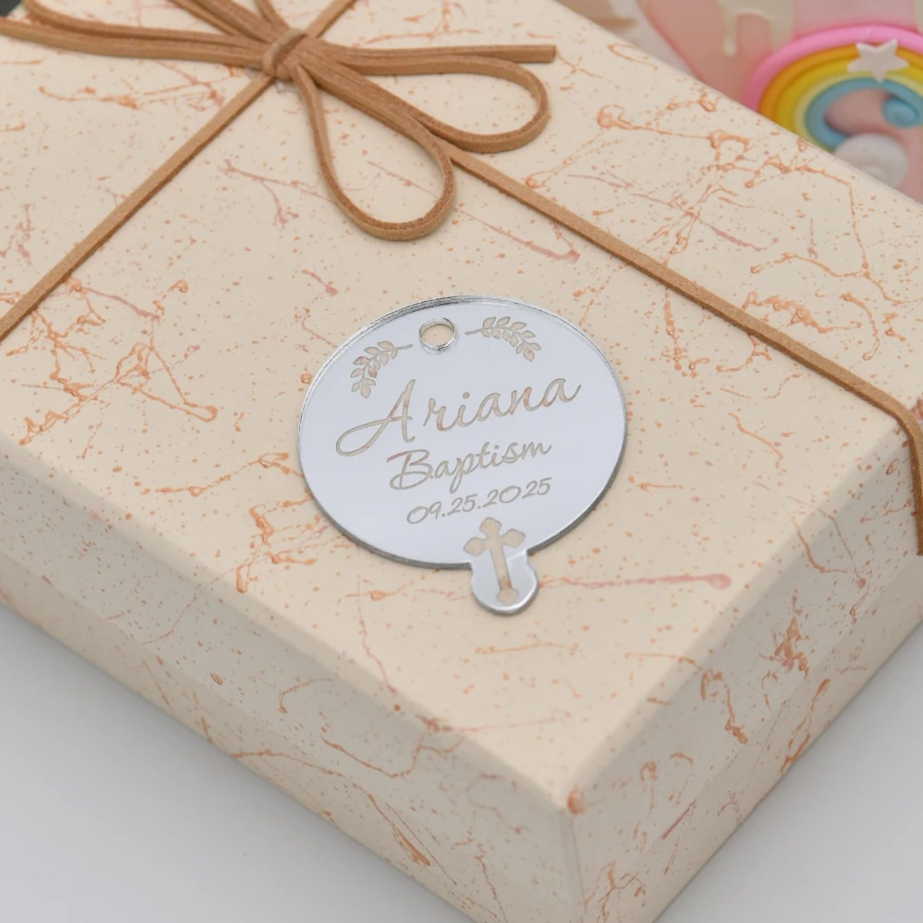 Personalised Thank You Favor Stickers – White Paper Labels For Wedding Party Baptism Gift Boxes