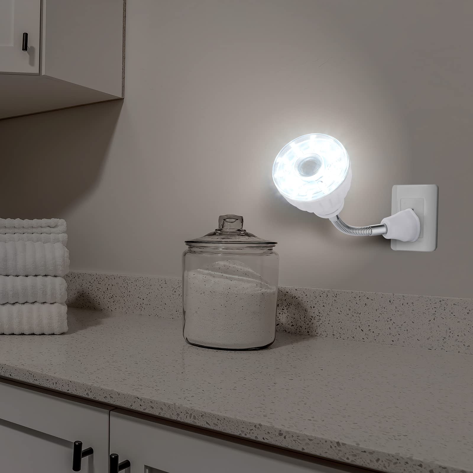 Yahenda 3 Pack Motion Activated LED Night Light Plug in Smart Dusk Dawn Sensor Light PIR Infrared Sensor — view 5