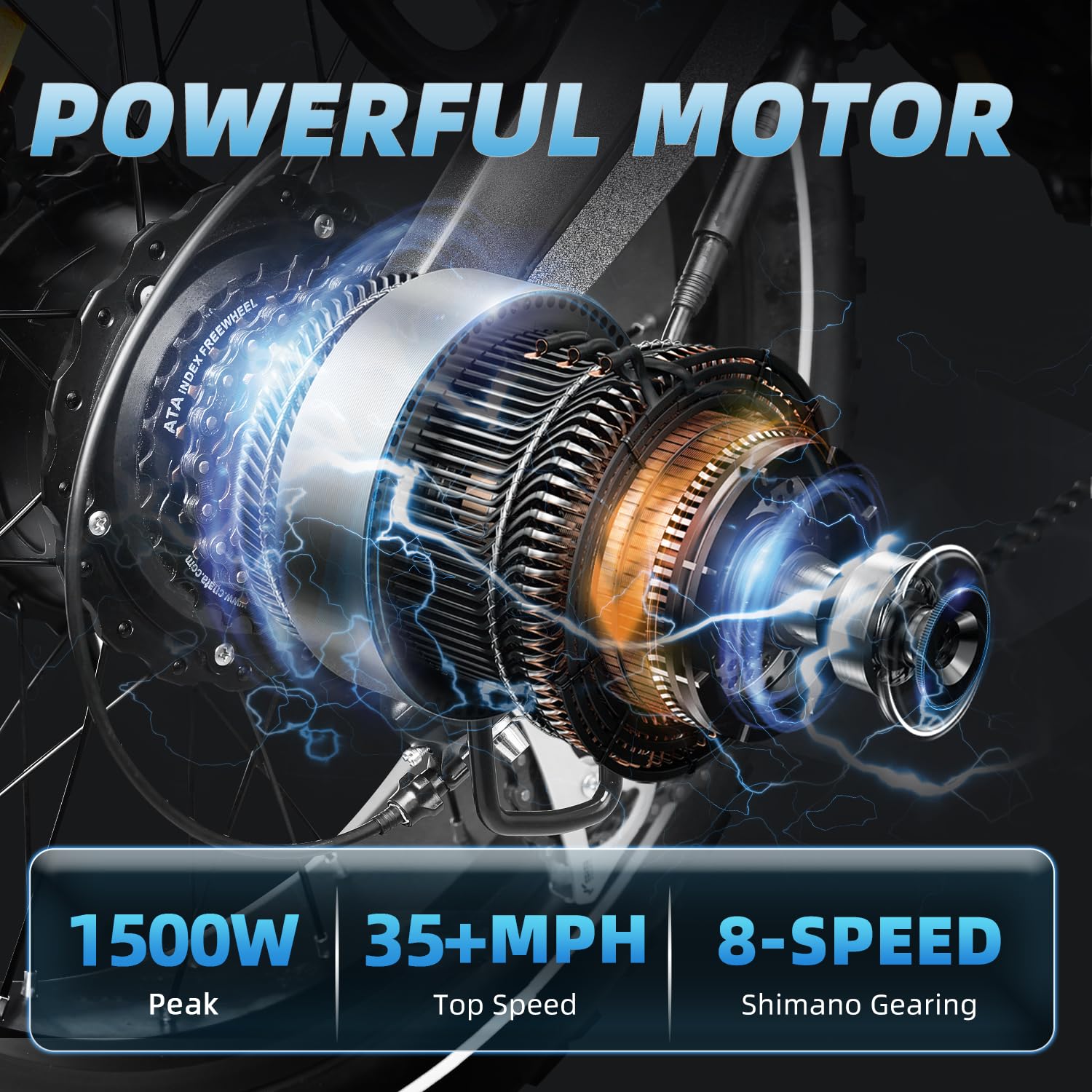 1500W Folding Electric Bike for Adults, 48V 25AH Removable Battery E Bike, 35MPH, 80 Miles Max Range, 20