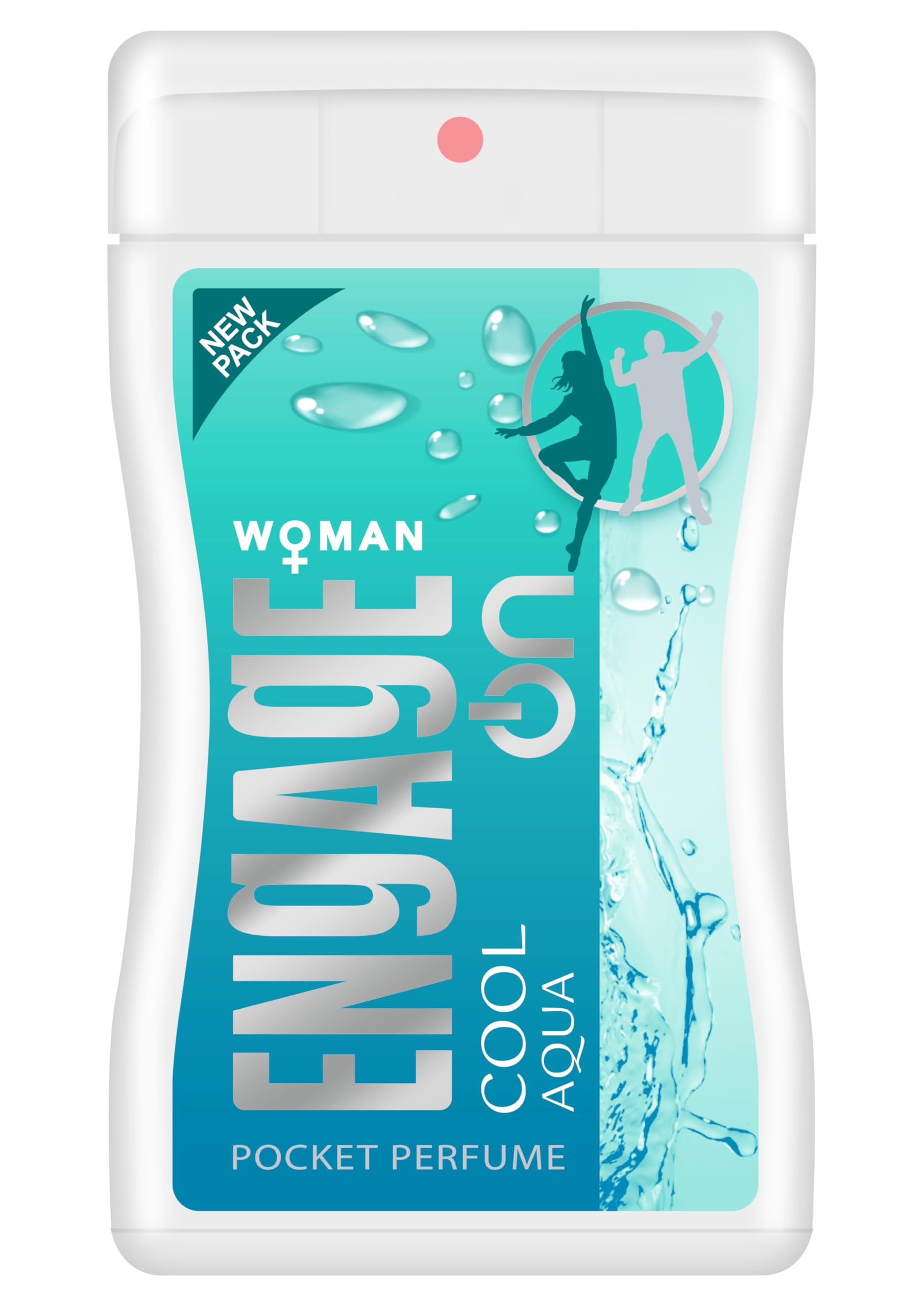 Engage ON Cool Aqua Pocket Perfume For Women, Floral & Lavender, Skin Friendly, 18ml