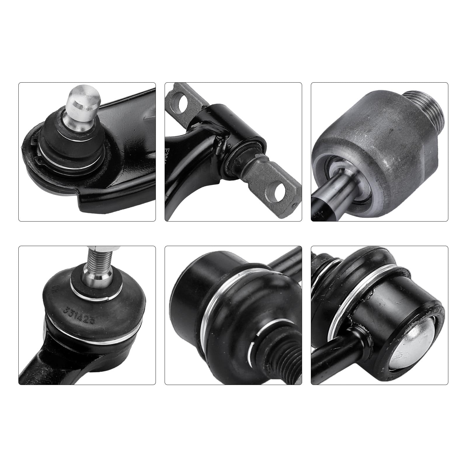 Frankberg 8x Set di bracciali Anteriore Compatibile con Qashqai +2 I J10 JJ10E NJ10 1.5L-2.0L 2007-2013 X-Trail T31 2.0L 2.5L 2007-2013 KolE.O.S I HY Replace# 54501JG00A, 54500JD000