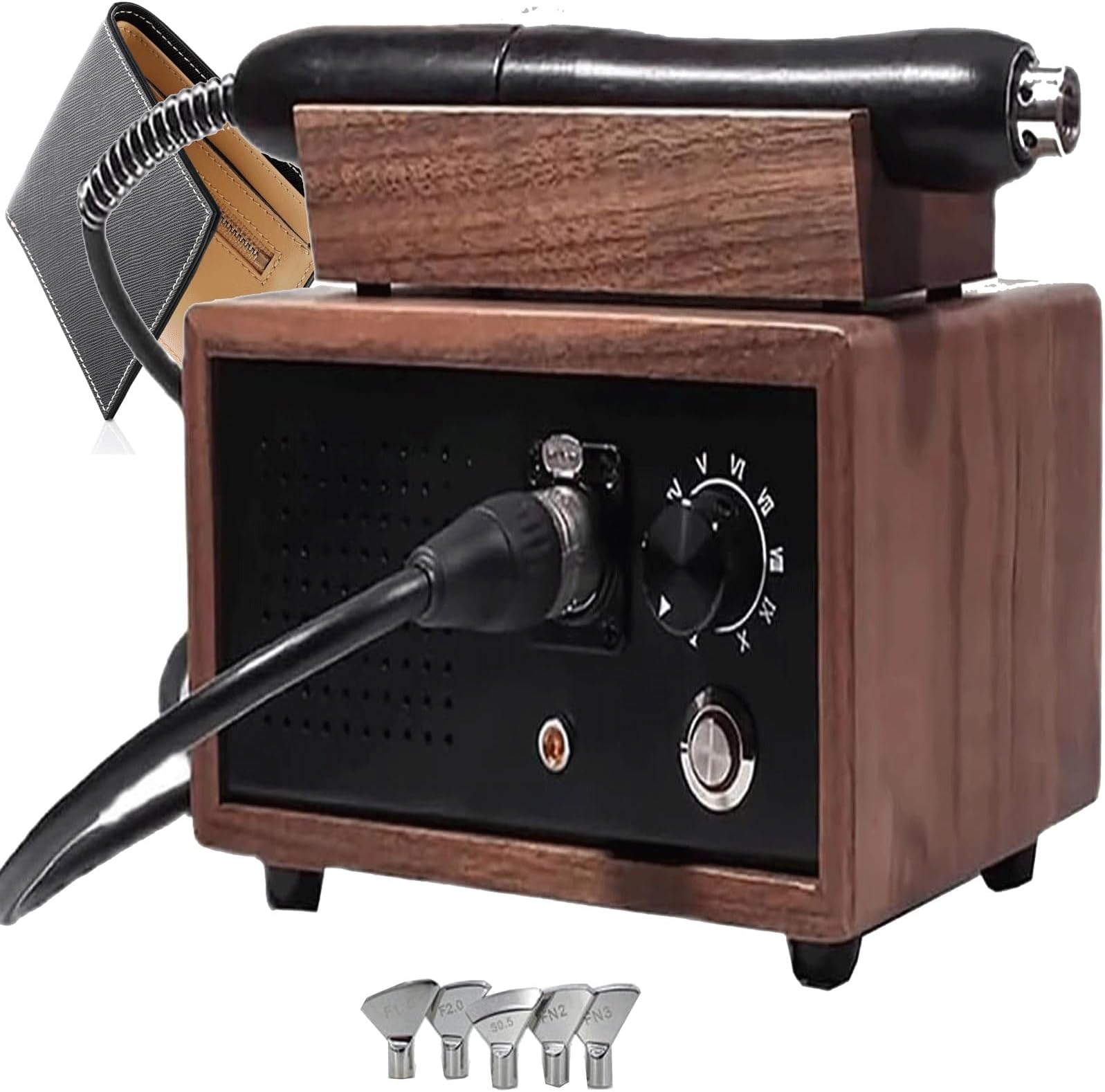 XGHDPBMXGHDPBM Iron Leather Edge Creaser, Electric Leather Heat Edge Creaser Machine, Leather Craft Edge Creaser Crimper Grooving Tool, Temperature Range: 0-400โ, For Leather Products, Shoes, Bags, Belts
