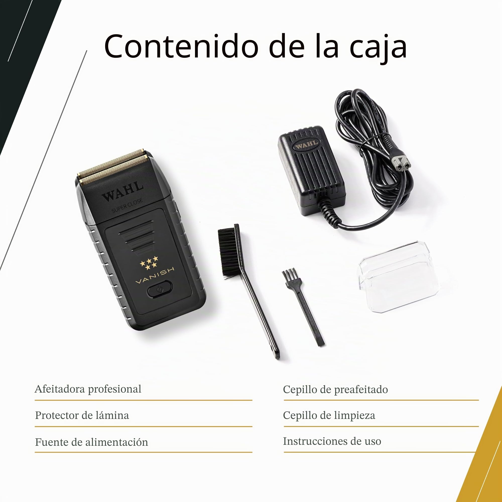 WAHL 8173-700 Professional 5 Star Vanish Shaver para peluqueros y estilistas profesionales- 8173-700 Oro