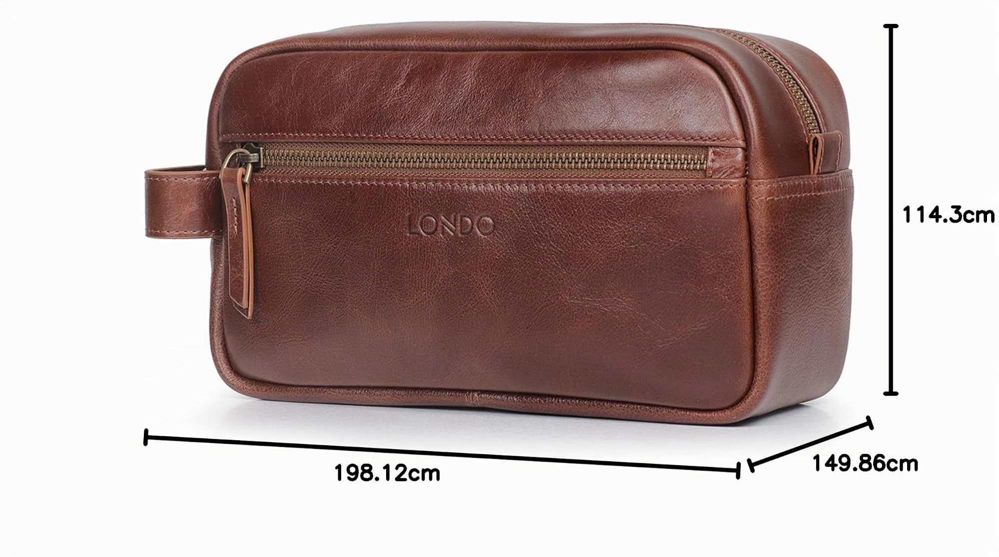 Londo Bolso de Aseo, Viaje en Cuero Genuino