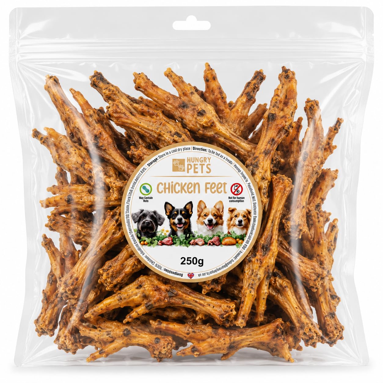 Chicken Feet, Natural Dog Treat (250g)