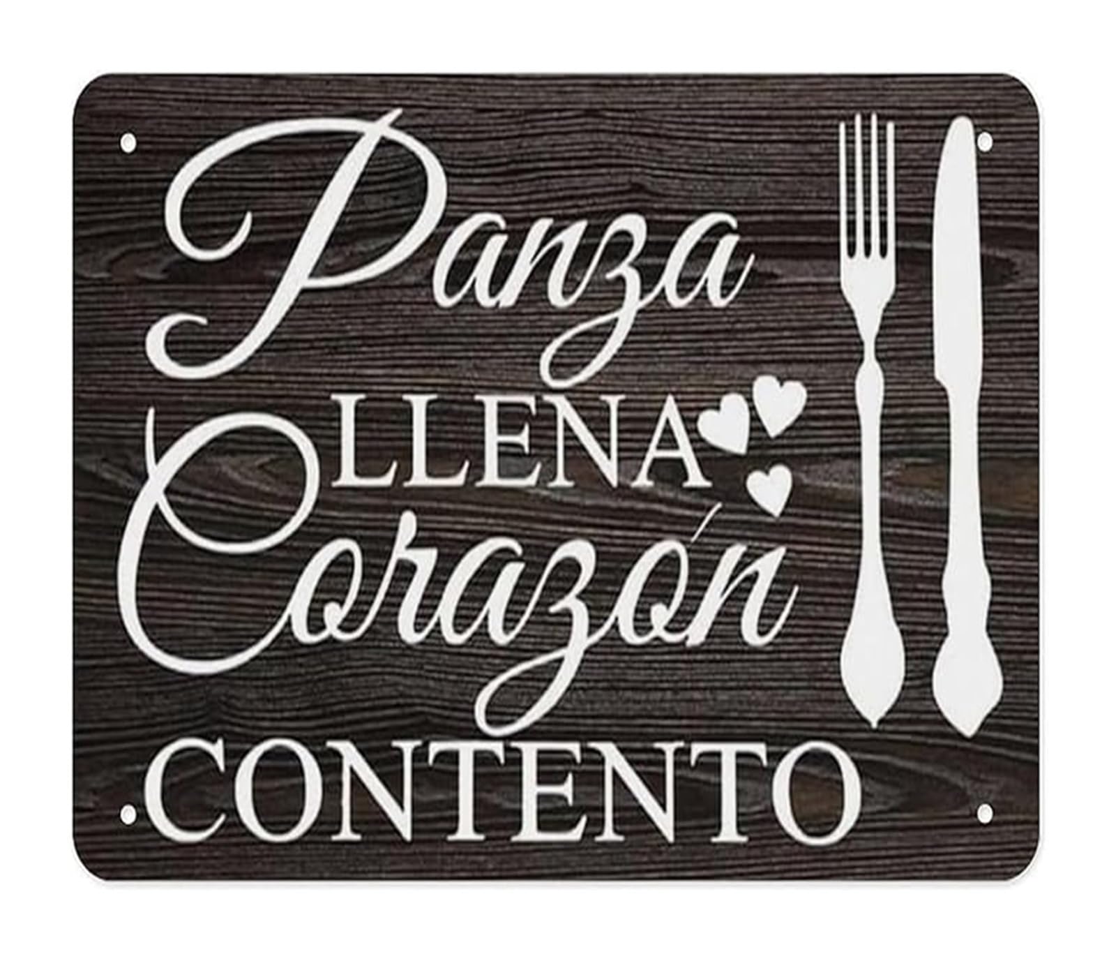 PKNVKZIDK Spanish Cafe Decor Metal Tin Sign Vintage Kitchen Wall-Art Rustic Dining Room Bar Man Cave Sign 8 X 12 inch