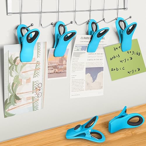 Miniatura 6 de VNDUEEY Paquete de 12 clips magnéticos para bolsas, clips para bolsas de alimentos para paquetes de alimentos, clips para bolsas de plástico para