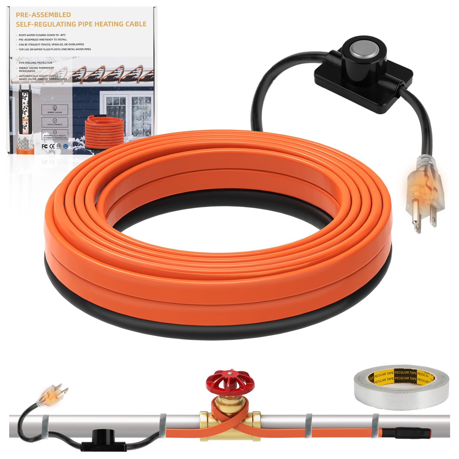 Self Regulating Electric Pipe Wrap Heater Lowes Pipe Heater Wrap