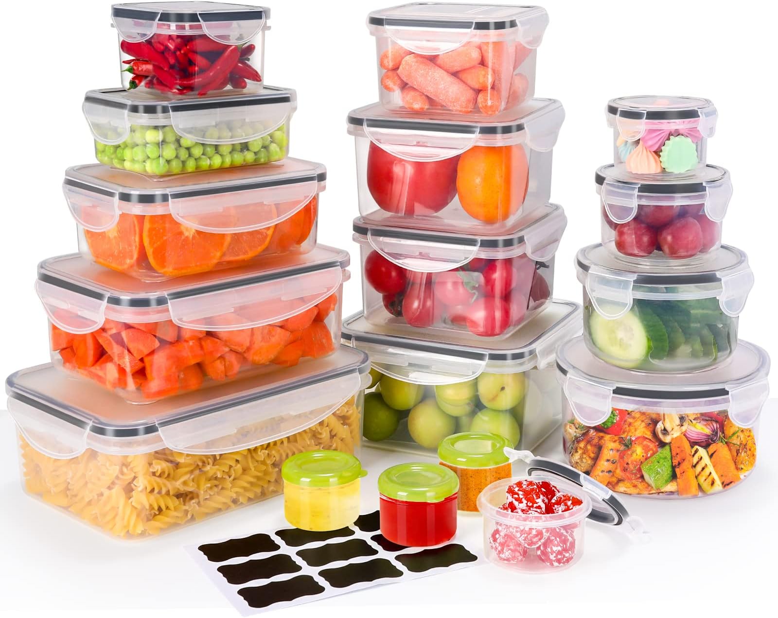contenitori in plastica con coperchio per alimenti