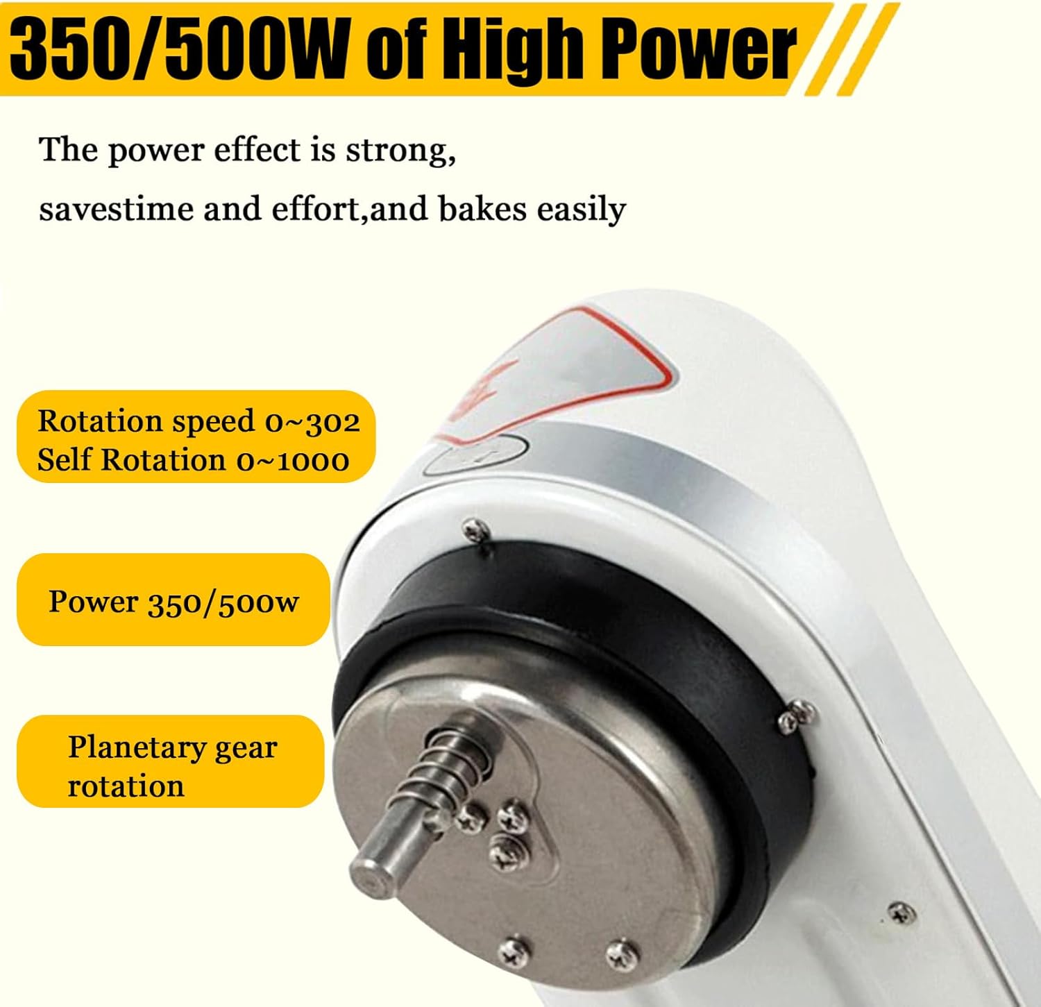 Commercial Food Stand Mixer, 5L/7L/10L Kitchen Aid Stand Mixer, Pizza Bakery Multifunction Blender,3 Speed Electric Dough Mixer for Bread Cake,White-7L