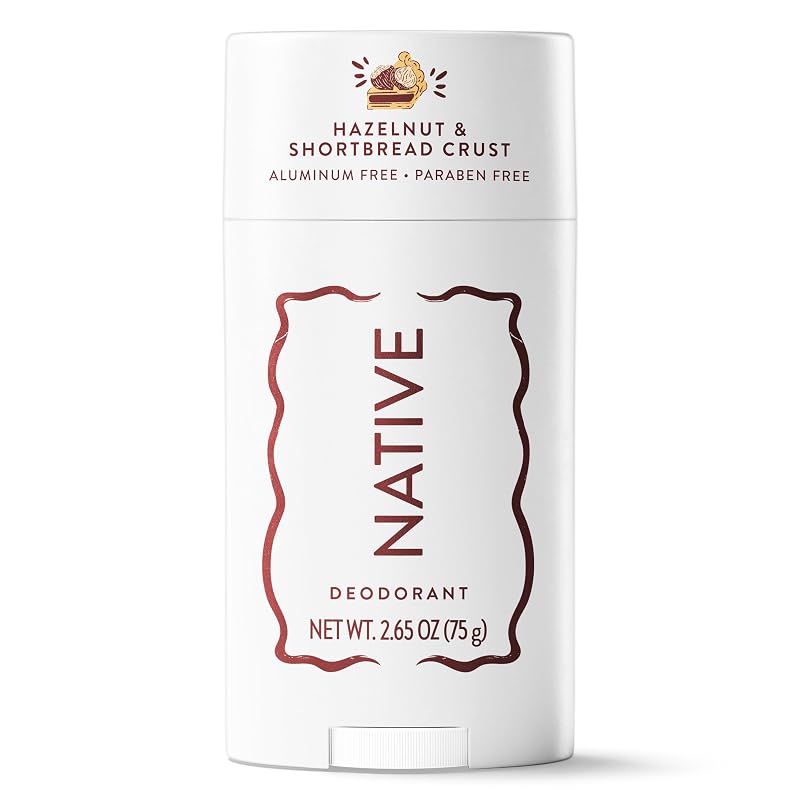 Desodorante Native sem alumínio com fragrância de avelã e massa amanteigada, 75 g