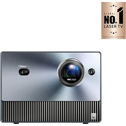 Hisense C1 4K UHD Triple Color RGB Laser Portable Mini Projector, up to 300", Viddà OS, Dolby Vision HDR10, 110% BT.2020 Color Gamut, 20w JBL Sound, Netflix, Auto Keystone Correction, MEMC
