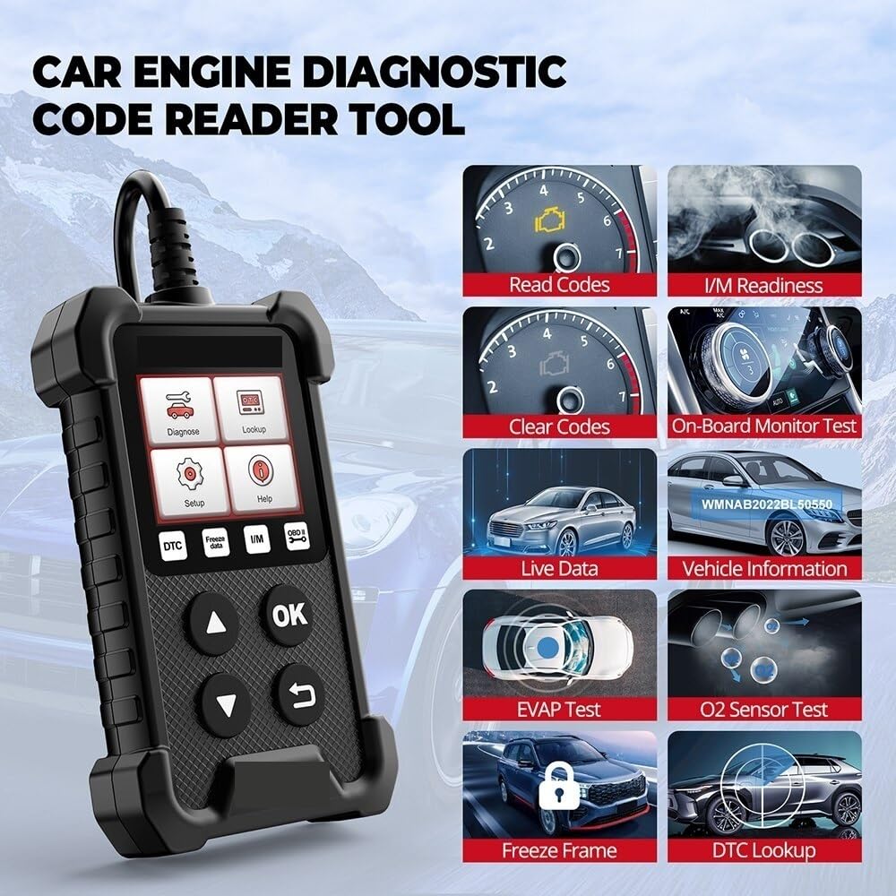 Herramientas de diagnóstico automotriz CDL20 OBD2, Lector códigos Gratuito, luz Motor Clara, Prueba Smog, escáner automático