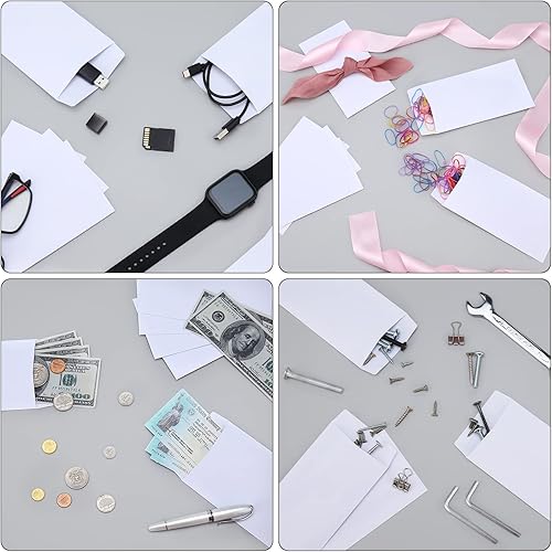 Vista 17 de Paquete de 100 sobres coloridos de efectivo de 6.7 x 3.5 pulgadas, aptos para desafíos de ahorro de dinero de 100 sobres, sobres de dinero gruesos