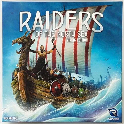 Renegade Games Studios Raiders of The North Seas Viking Edition, juego de mesa de estrategia, 2 a 4 jugadores, tiempo de juego de 30 minutos, para