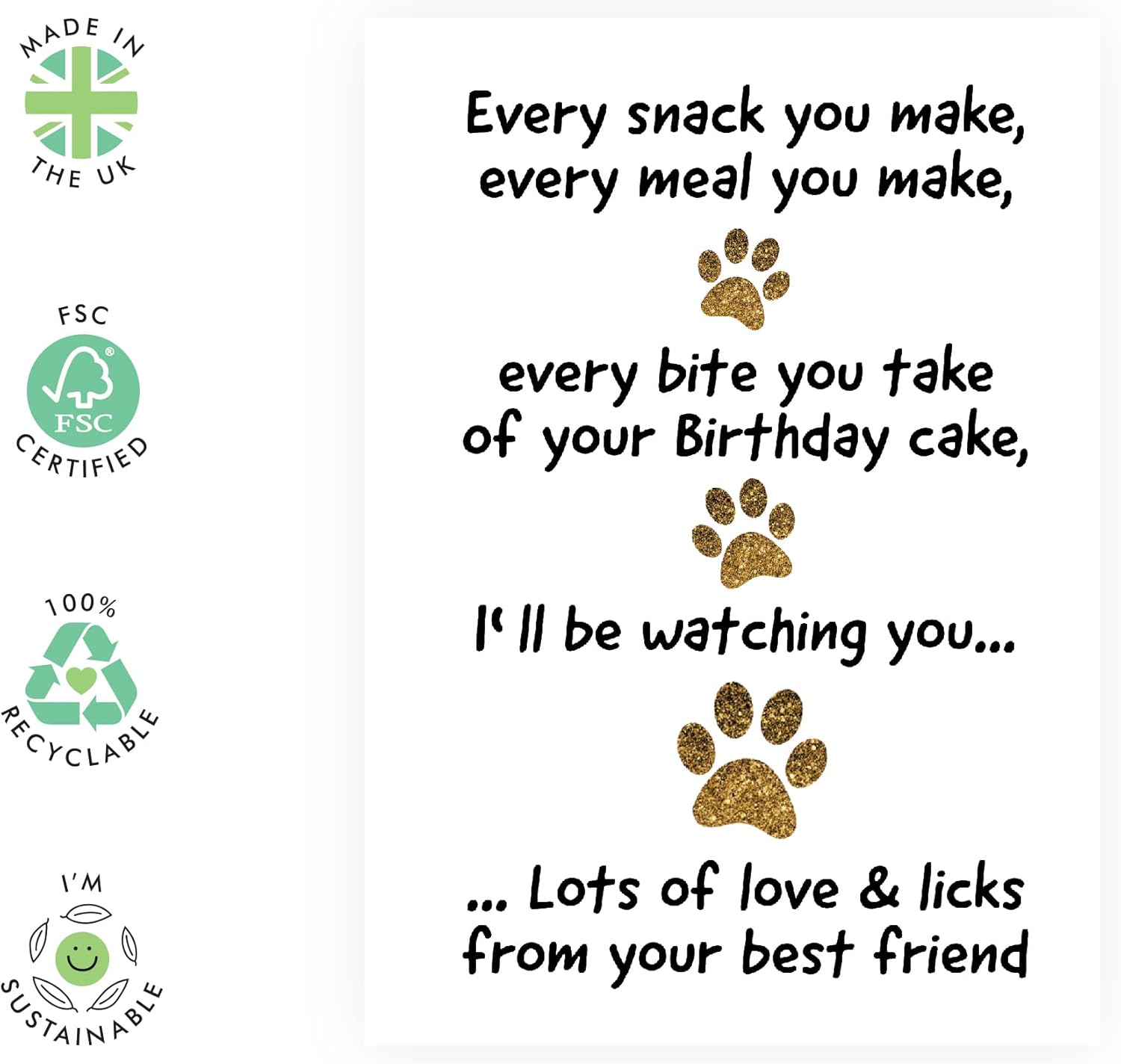 CENTRAL 23 Dog Birthday Card for Pet Owner - Happy Birthday Card from Dog - For Fur Parents - Cute Fur Dad Gift for Him Her Men - Vegan Ink - Made In The UK - Image 2