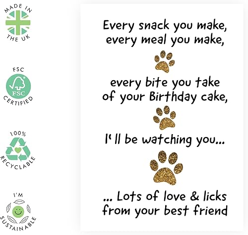 Miniatura 2 de CENTRAL 23 Tarjeta de cumpleaños para el dueño de la mascota – Tarjeta de feliz cumpleaños del perro – Para padres de piel – Lindo regalo de papá de