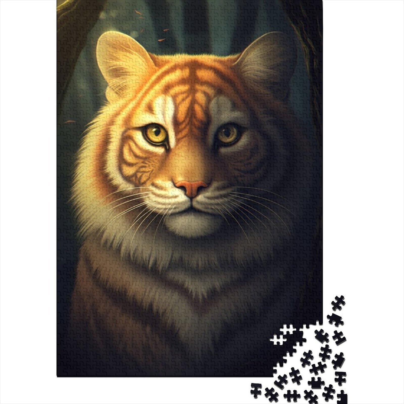 tiger 1000pc jigsaw puzzle for adults gradient shadows paper 1000 pieces puzzle game leisure hobby