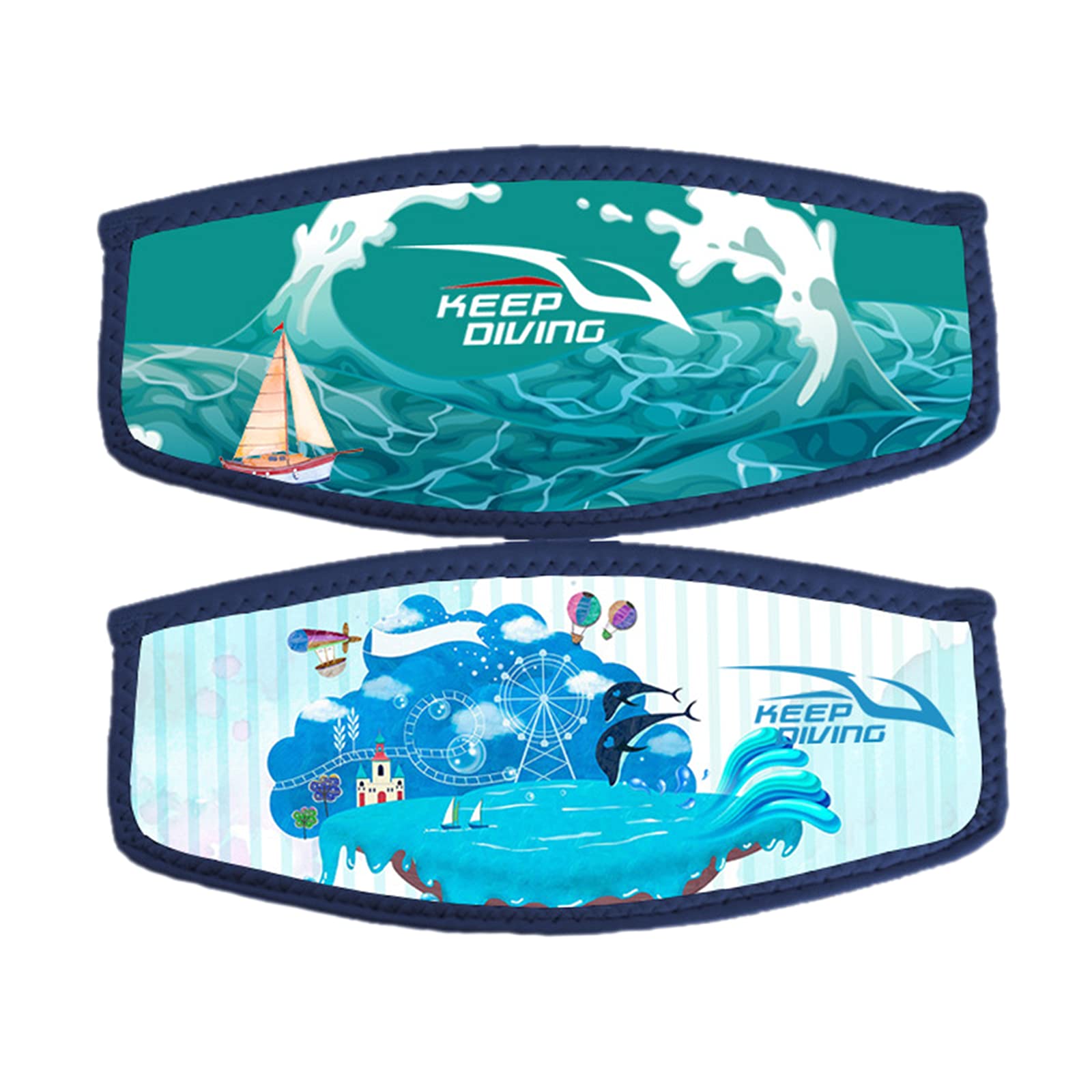 EasneaInnovative Scuba Concepts Scuba Diving Mask Strap Wrapper Water Sports Snorkeling Mask Strap Cover Protectstion Hair Strap Accessories Island