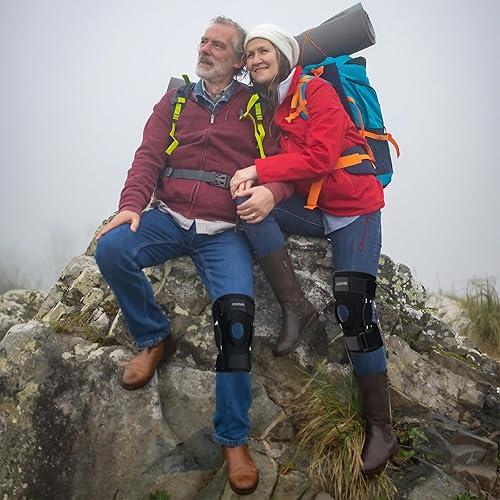 Miniatura 8 de Rodillera con estabilizadores extraíbles con bisagras de doble cara y almohadillas de gel para rótula, dolor de rodilla de desgarro de menisco,