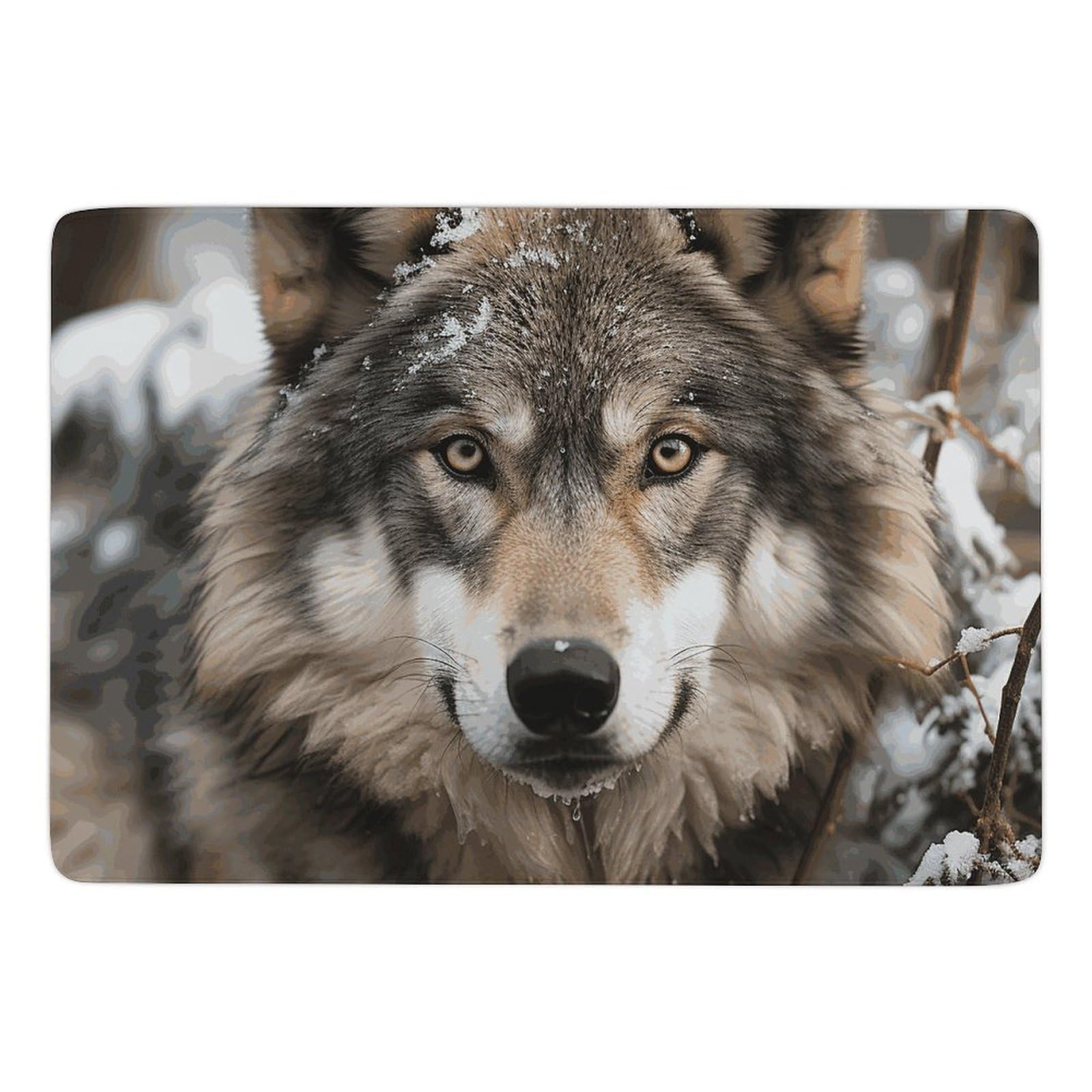 Tapis de sol loup lavable pour protéger les pieds du froid et décorer le salon