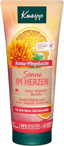 Kneipp Aroma-Pflegedusche Sonne im Herzen - Duschgel mit Orange, Bergamotte & Bio Saflor - 200ml