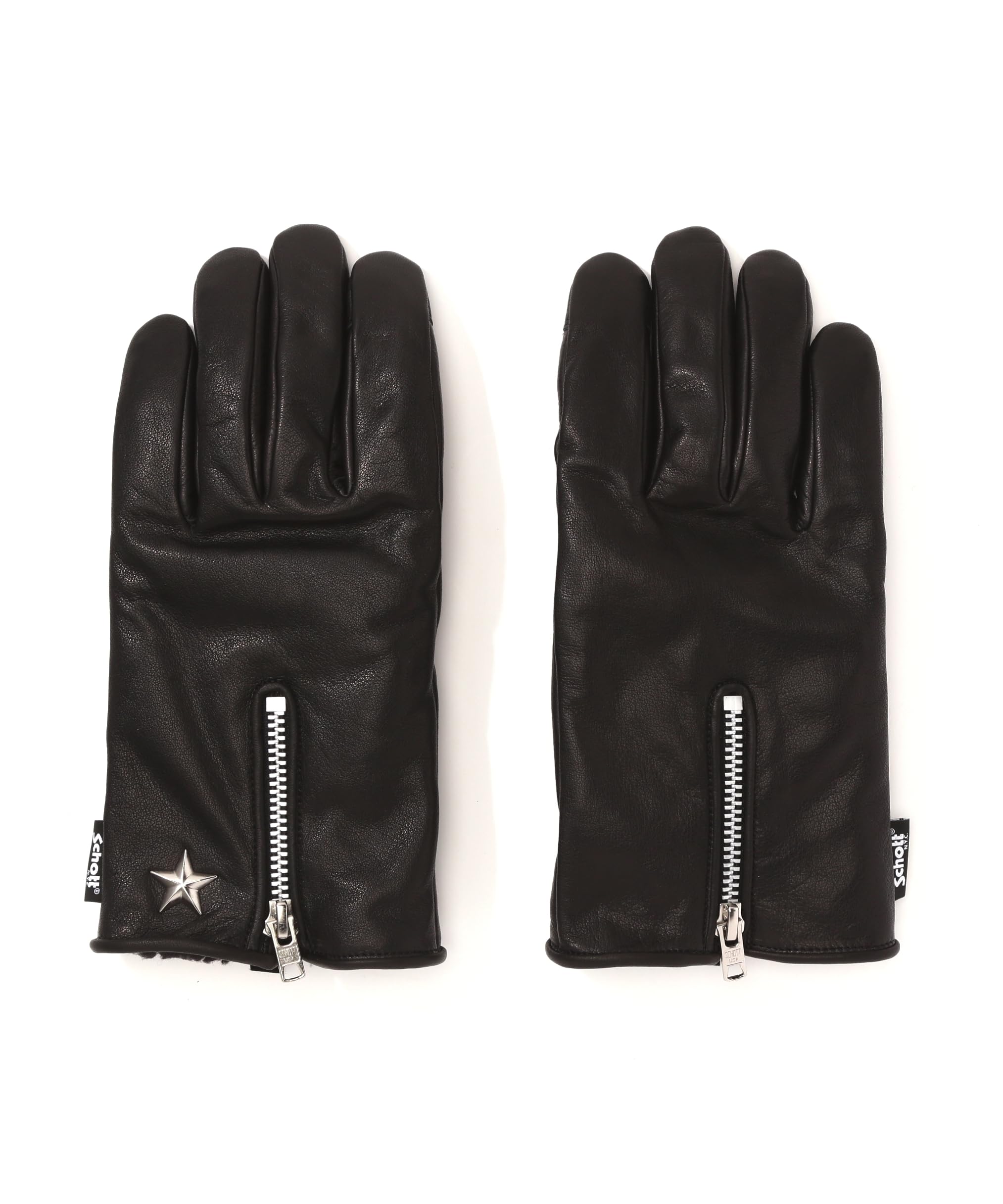 【未使用】　Schott ショット　ウィンター レザーグローブ SHORT Amazon.co.jp: 【Schott】【ショット】 WINTER ZIP GLOVE ウィンター