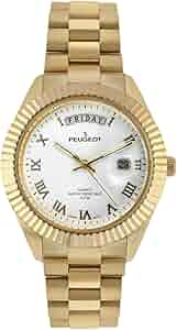 ゴールドブレード PLUS PJ-2PLUS Peugeot Womens Watch - 20x22mm Gold-Tone Panthere Link Bracelet Watch