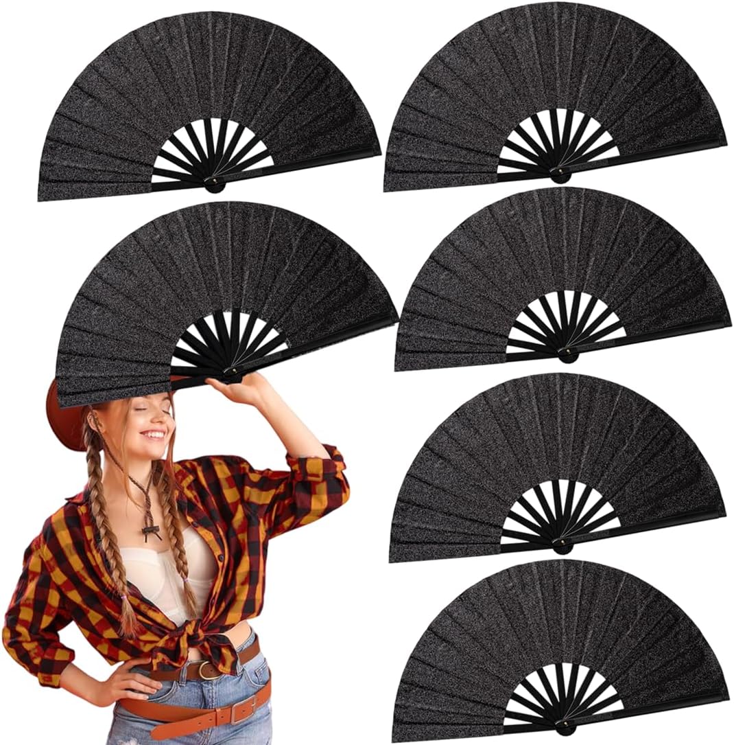 Amazon.com: Setwell 6 Pcs Large Clacking Loud Popping Hand Fans for ...