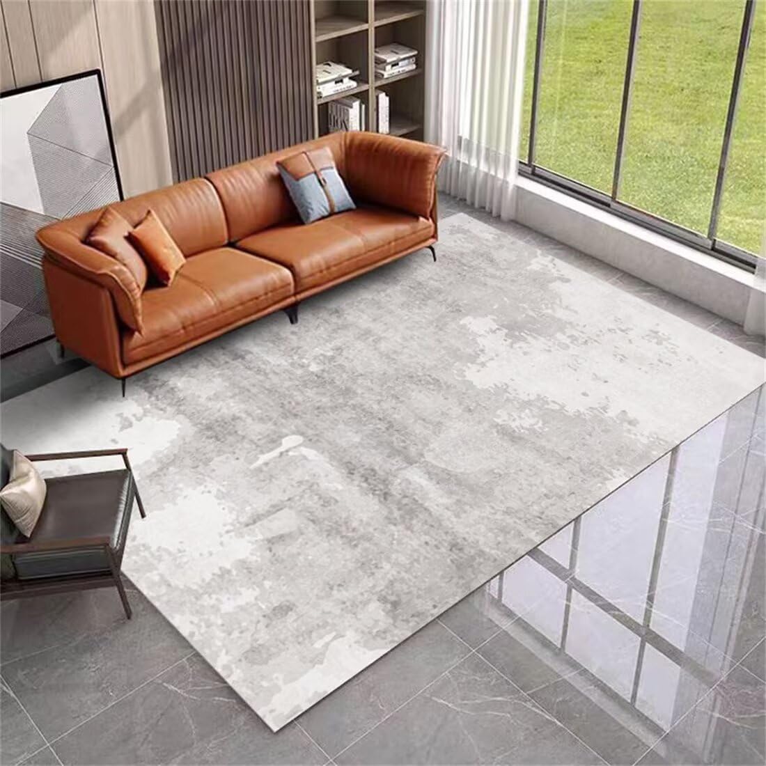 Tapis de chambre gris moderne pour une décoration de salon cocooning