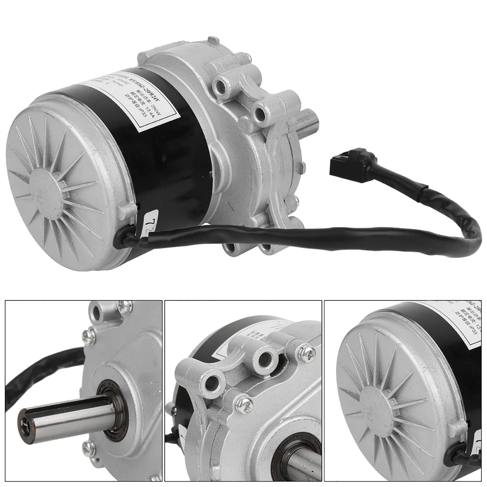 Socobeta 24V Motore Reversibile Coppia Elevata Basso Numero di Giri Carrozzine Pieghevole Leggero 19X17X15 Carrozzine Elettriche in Metallo Spazzola Motore Accessorio 75R Min My1016Z For Unite